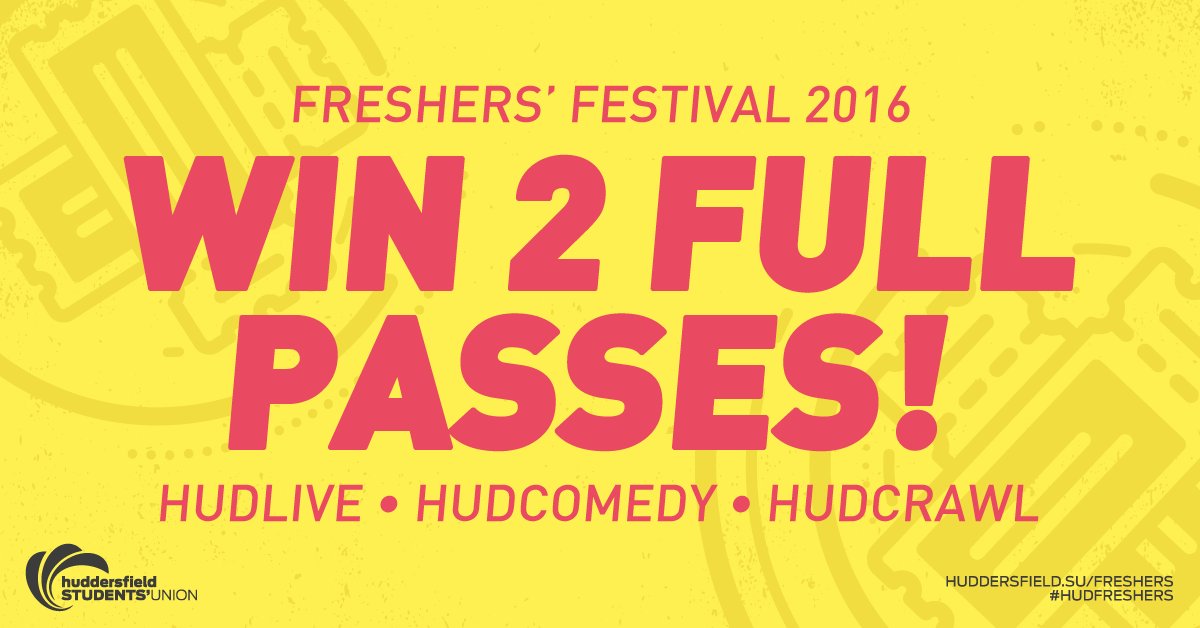 HudLive, HudComedy &amp; HudCrawl – all for FREE! Kick-start <a href="/HuddersfieldUni/">University of Huddersfield</a> life with a bang 💥 bit.ly/2atnZng