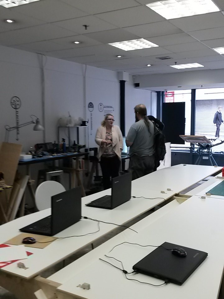Pete_nth's tweet image. In Dumfries #MAKlab to find out more about #3dprinting
