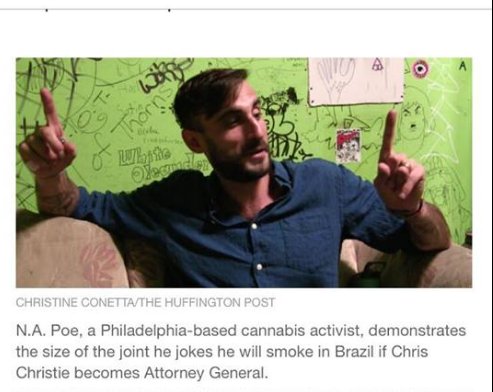 freedomisgreen's tweet photo. .@HuffingtonPost wins their own caption contest w this pic of @NikkiAllenPoe #marijuana https://t.co/CGUWmnVcNV