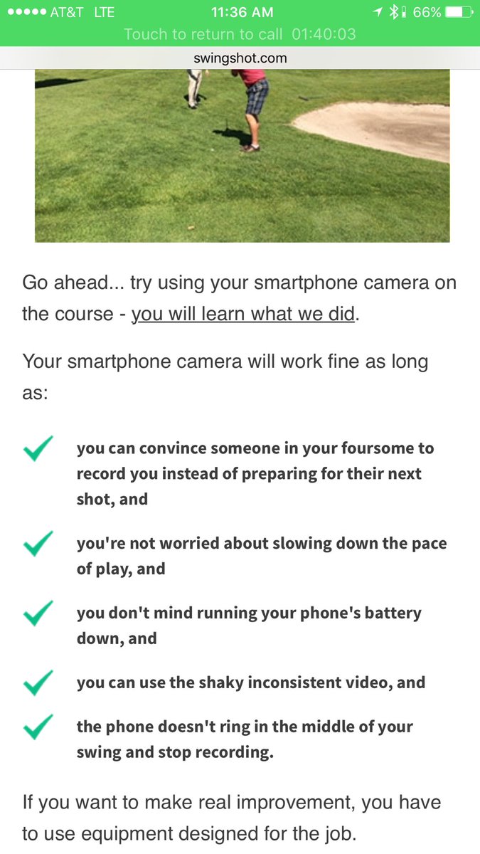 SwingShot's tweet photo. Thinking of using a smartphone to record #oncoursevideo? This photo explains why https://t.co/c2GhO8c7m3 is better. https://t.co/Y8yAQ2EiX0