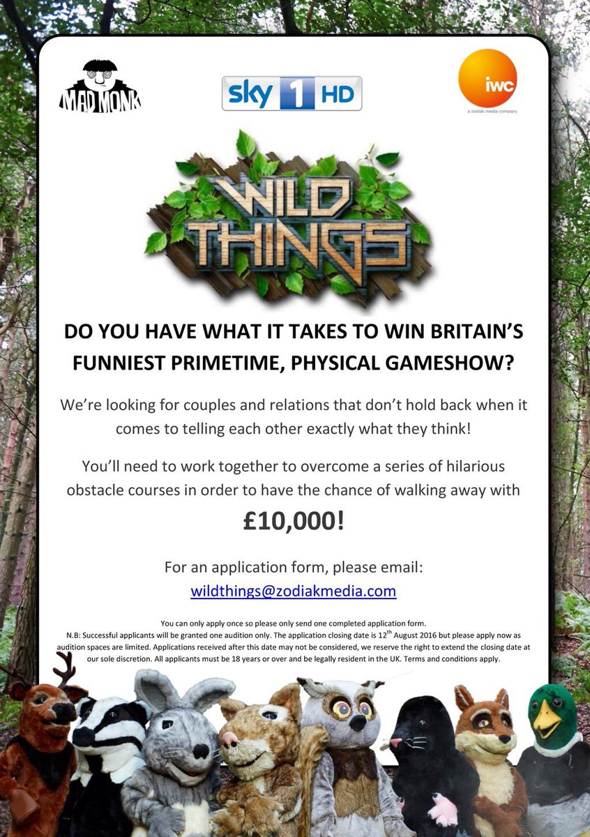 OfficialCastMe's tweet image. Wild Things is back for series 3 &amp;amp; are looking for u to take part!Auditions are taking place soon.See flyer 4 info