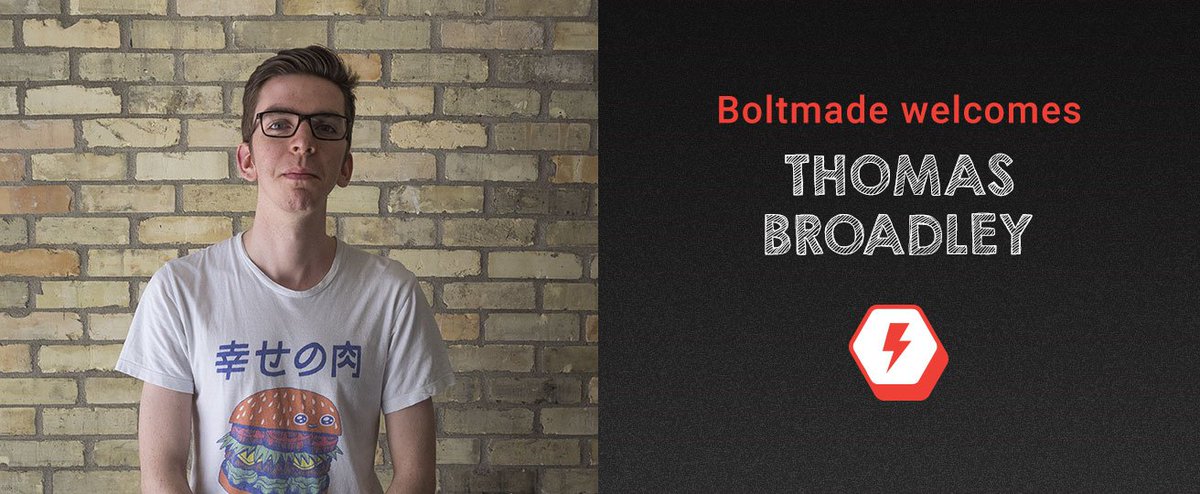 Boltmade's tweet photo. Excited to be welcoming Thomas Broadley to the team today! More on the blog: https://t.co/7fM0KOKhal https://t.co/sO1izJgATU