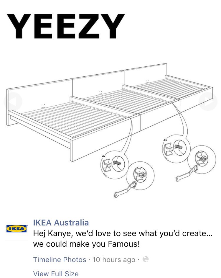 IKEA in Australia just totally burned Kanye #epic