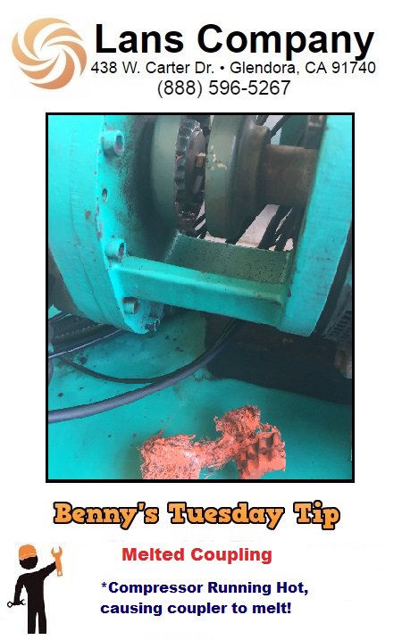 SoCalCompressor's tweet image. Benny&apos;s #TuesdayTip Hot Summer Days Causing Air Compressors to run hot! LansCompany.com