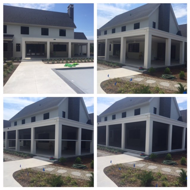 retractablesolu's tweet photo. These photos are of a motorized screen from a private residence that we installed in Ada, MI. Motor by #SomfyUS https://t.co/XxbXPyKC1l