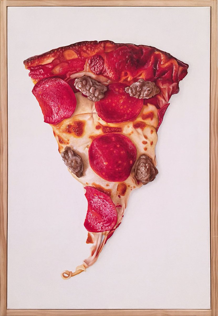 AkronArtMuseum's tweet photo. Is it #Lunchtime yet? #MikeSobeck, Pepperoni & Sausage, 2015 in #snackAKRON https://t.co/miNHctor50 #pizza #Luigis https://t.co/mWkSblrsG9