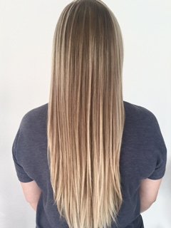 Freehand hair color creating contrasting blondes  #longhairdontcare #redken #ColorObsessed #RedkenReady