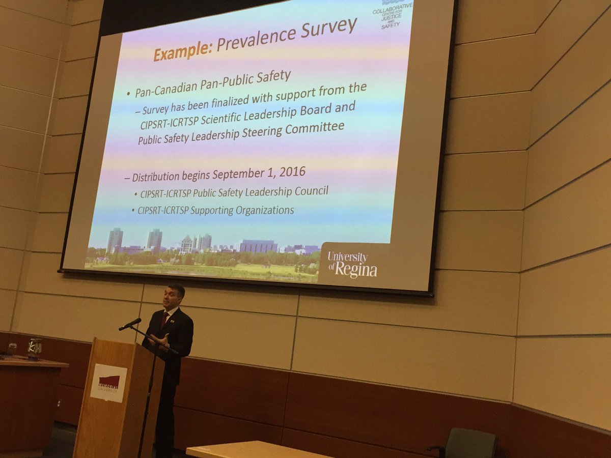BadgeLifeCanada's tweet photo. @SJIatURegina Prof Carelton talking @ptsd2016 #Nfld conference @DrKatyKamkar @CAMHnews @SydGravel @DoctorBBouffard https://t.co/uvCjyNLKgy
