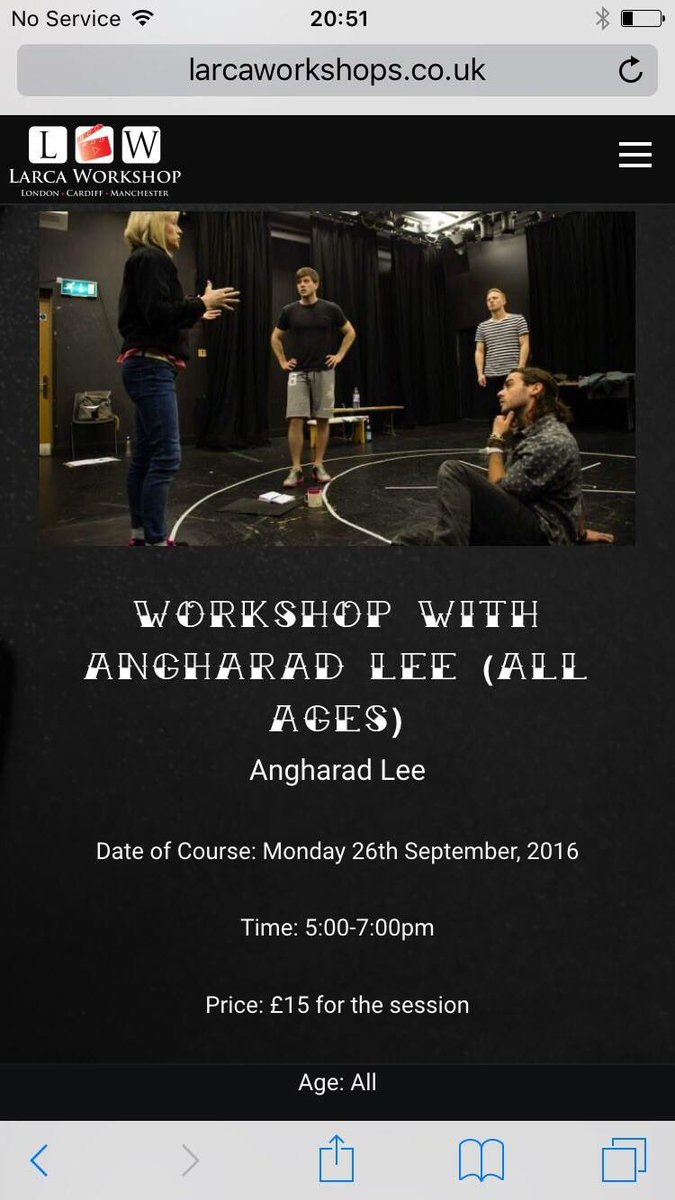 Few spaces left for this workshop <a href="/LARCASuite/">LARCA Workshops.</a> Get in quick #actors #workshop #wales#cardiff #RT
