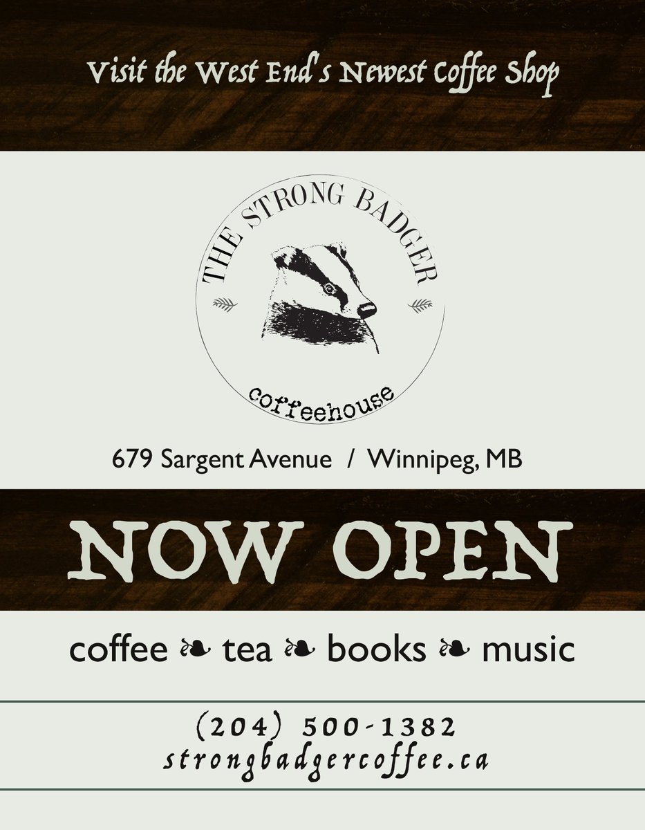FuturpreneurMB's tweet photo. Congrats to The Strong Badger Coffeehouse on their grand opening in #Winnipeg today! #FuturHighFive https://t.co/RE6Zawk5PV
