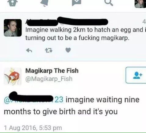goteamvaliant's tweet photo. Magikarp used burn! It's super effective! #PokemonGoChicago #ChicagoPokemonGO #govaliant #PokemonGO https://t.co/CmMIlcXXVG