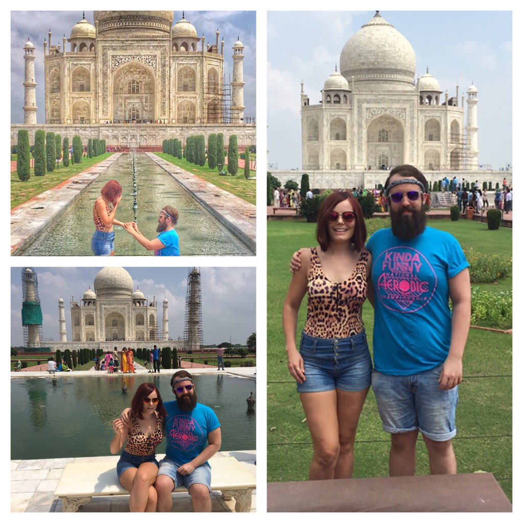 I got engaged today, HAD to represent the <a href="/KindaFunnyVids/">Kinda Funny</a> fam <a href="/GameOverGreggy/">Greg Miller</a> <a href="/notaxation/">Colin Moriarty</a> <a href="/TimGettys/">Tim Gettys</a> <a href="/Nick_Scarpino/">Nick Scarpino</a>