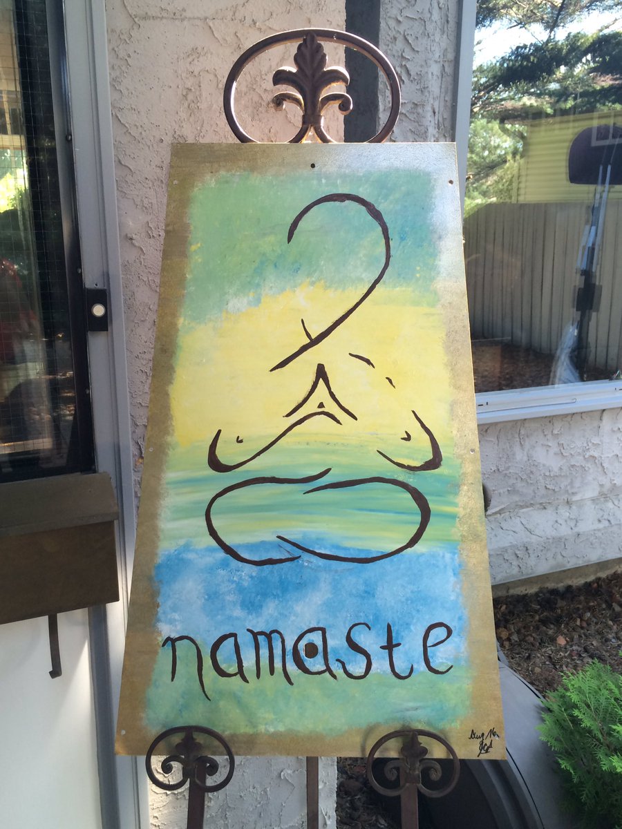 Harriet221B's tweet photo. It's all done and I couldn't be happier 😊💕 
#art #acrylic #yoga #namaste https://t.co/PuqM5Kwwtg