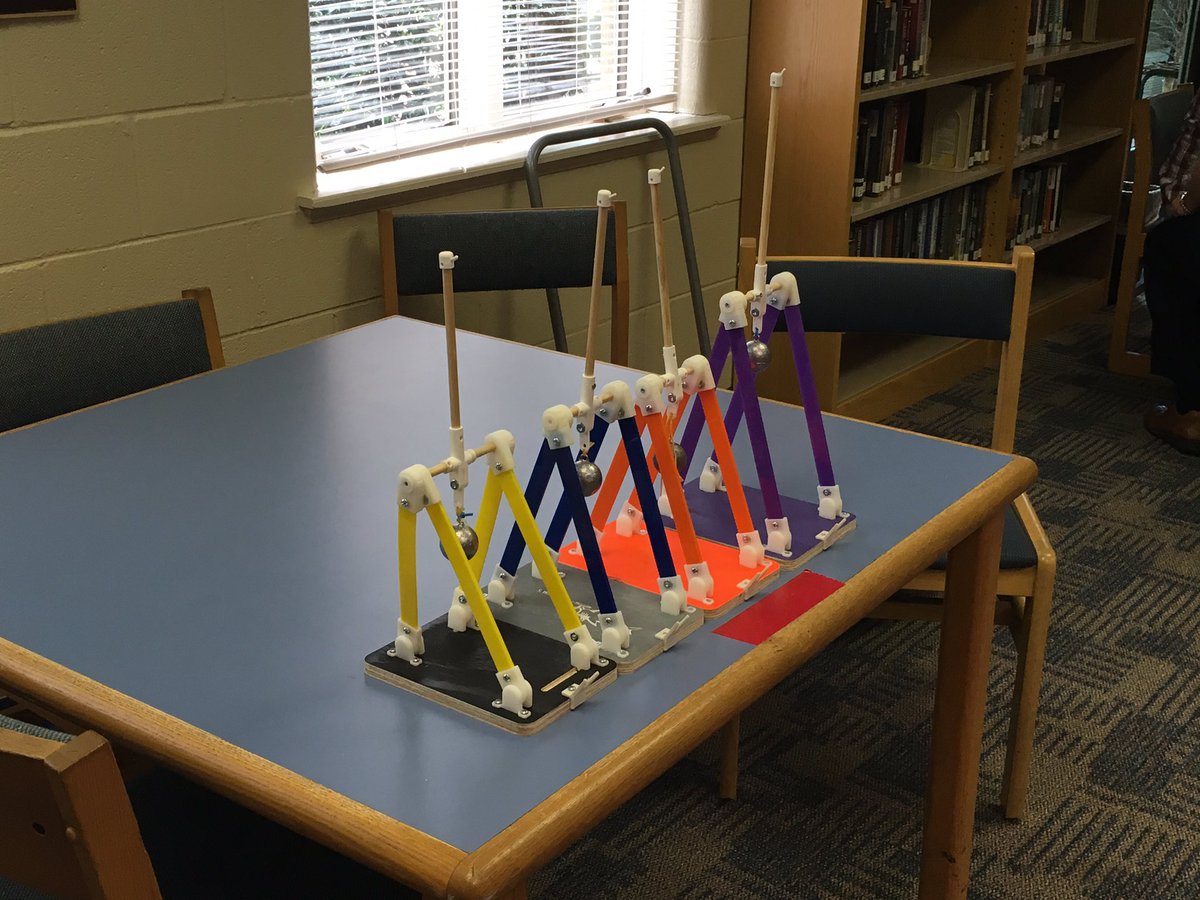 amtekcompany's tweet photo. Quite the lineup of trebuchets from today's workshop for Virginia educators! #vachat #STEM #STEMeduchat https://t.co/htj3F1YMJo