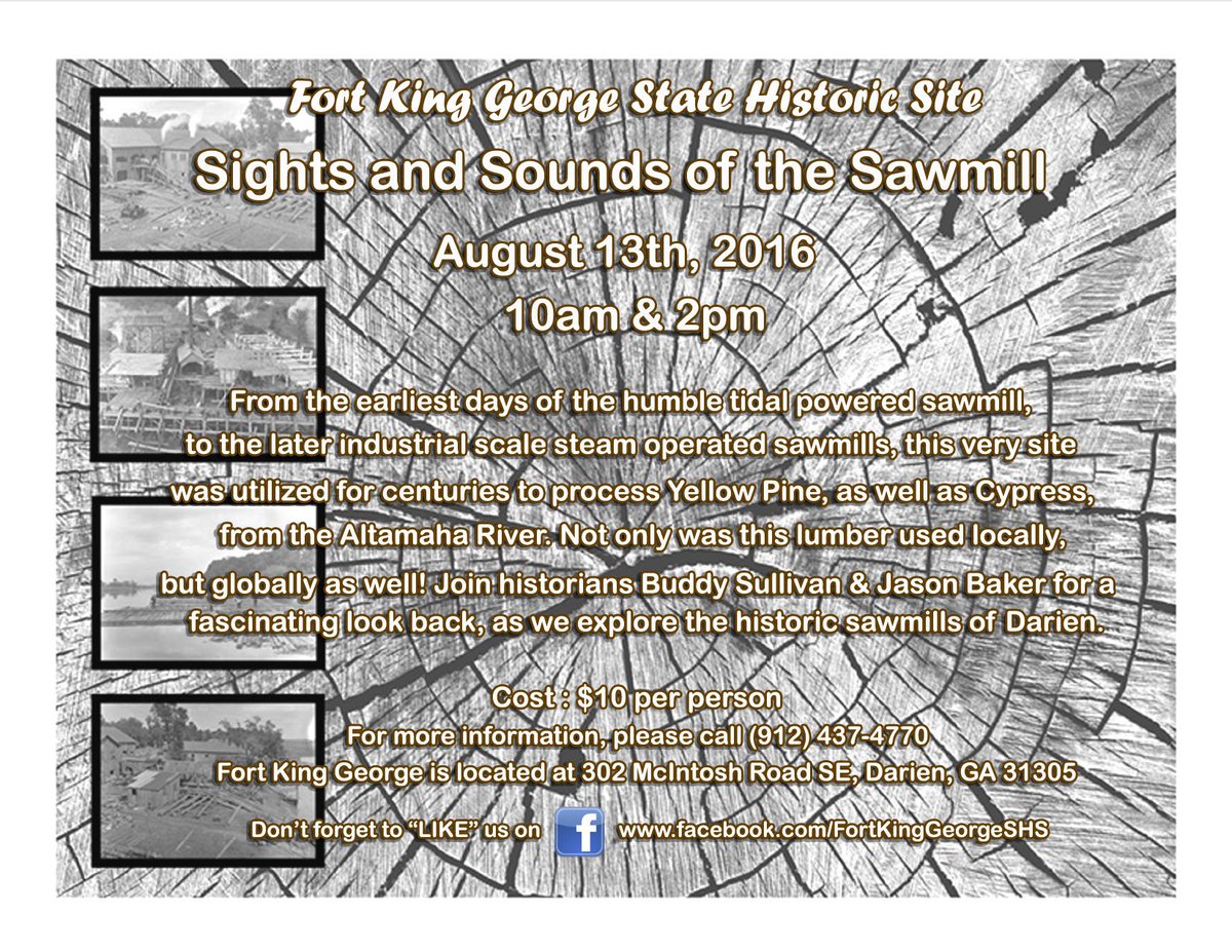 FtKingGeorge's tweet photo. Join historians Buddy Sullivan and Jason Baker for a fascinating look back, as we explore the historic sawmills. https://t.co/QbXWuC4qbK
