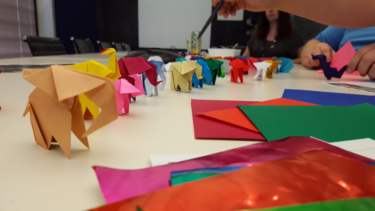 WDMArchitects's tweet image. Another folding session in the books! Check it out @96Elephants and get involved in the #ElephantOrigamiChallenge