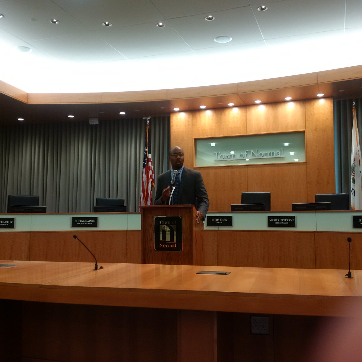 KevinforNormal's tweet image. At Uptown Station for the announcement of the partnership between Town of Normal &amp;amp; Microsoft #microsoftnormal