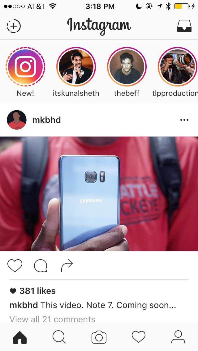 samsheffer's tweet photo. o shit wuddup, it's instagram's blatant snapchat ripoff https://t.co/bE7u0Rx6rN