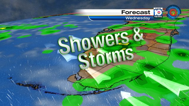 It appears South Florida will get another round of showers and storms Wedensday. https://t.co/mfpRoqU9GQ