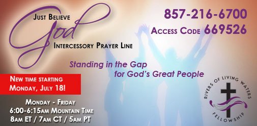 MHM_Ministries's tweet photo. Start your day off right - Just Believe God in Prayer 857-216-6700 code 669526
*New time 8 AM ET / 6 AM MT / 5AM PT* https://t.co/d1OBNJUCsh