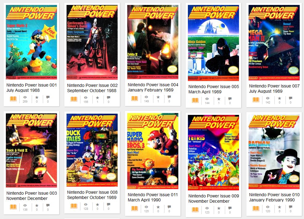 Nintendeal's tweet photo. Internet Archive has put the first 13 years of Nintendo Power digitally online for free: https://t.co/hBtS2h2FEn https://t.co/BGTk34Gtpe