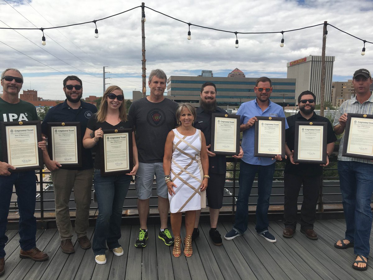 RepLujanGrisham's tweet photo. I presented Congressional Records to 7 local breweries that won awards for their beers at the World Beer Cup. https://t.co/UpUAqHusHG