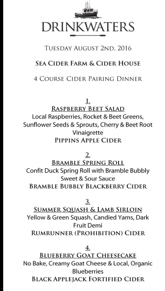 wildenglish's tweet image. Yum! Looking forward to dinner at #Drinkwaters on #SproutLake - #ciderpairing @seaciderhouse