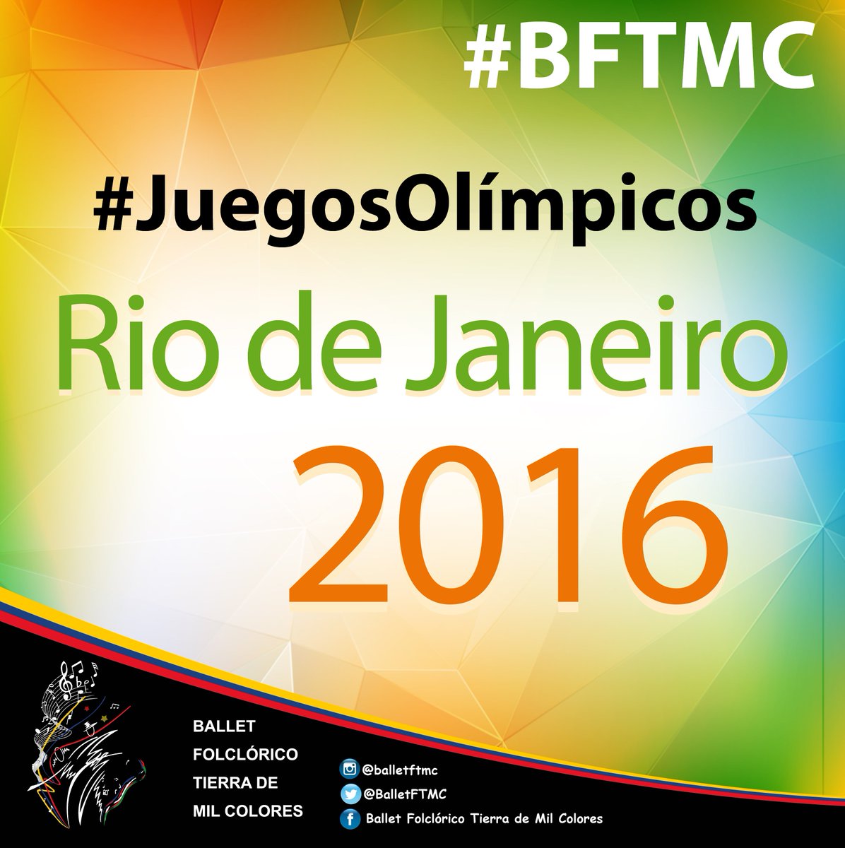 BalletFTMC's tweet photo. Falta muy poco para vivir emociones inexplicables. #JuegosOlímpicos #Rio2016 #BFTMC https://t.co/UtL6XxDhYK