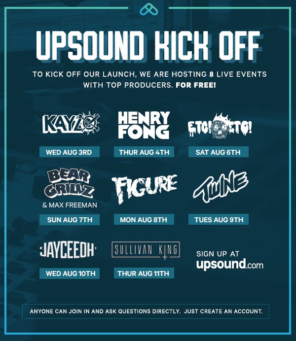weareupsound's tweet photo. As a thank you for joining us early on we are hosting 8 pro lessons (for free) -  https://t.co/EHiW4UBgZb is live RT https://t.co/551ZHa5LZ6