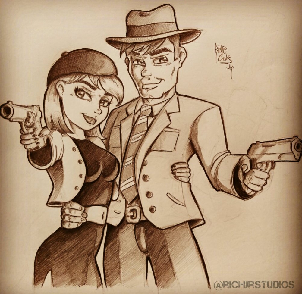 #BonnieandClyde. #illustration. #drawing. pic.twitter.com/jSxi9SUriy. 