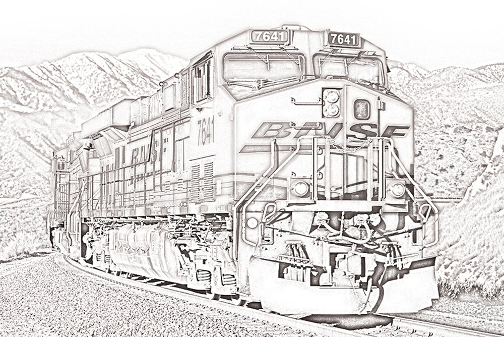 freight trains coloring pages