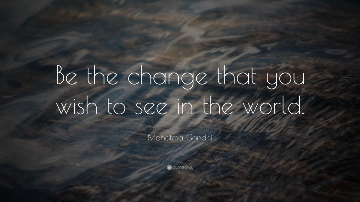 Sometimes you gotta create that
which you want to be a part of ☺
#FeelTheChange