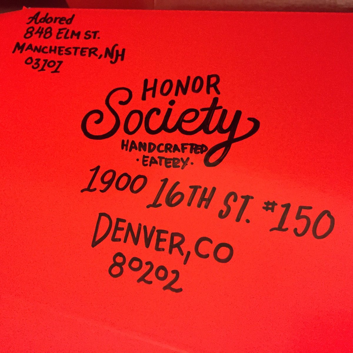 Adored's tweet image. Insanely great hand lettering on the next batch of chalk kits!