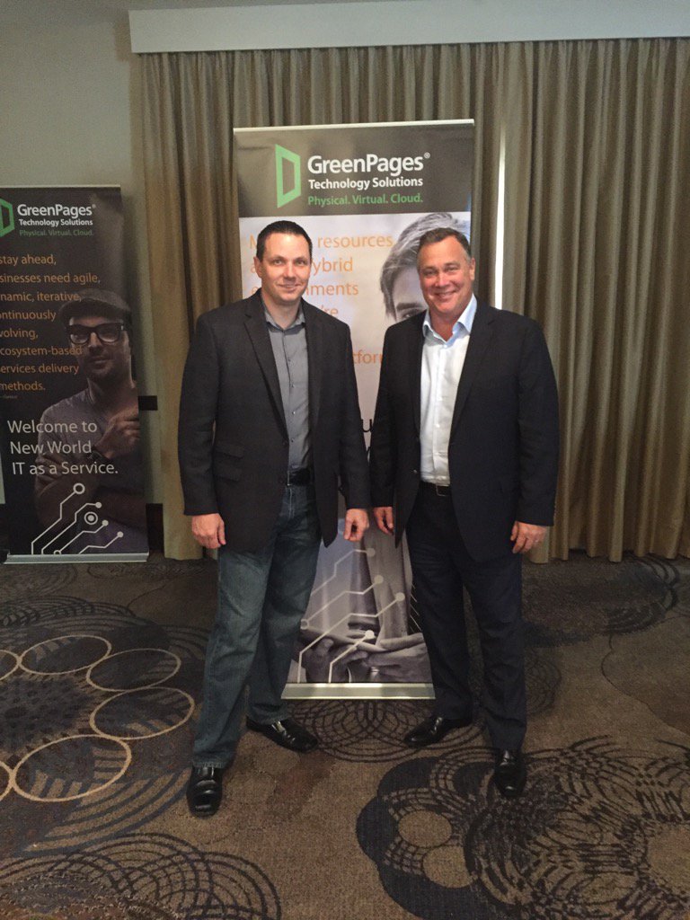 BlueMantisIT's tweet photo. . @Ron_Dupler & @cswolf of @VMware at #cloudscape2016 https://t.co/CmeO7C7Uhx