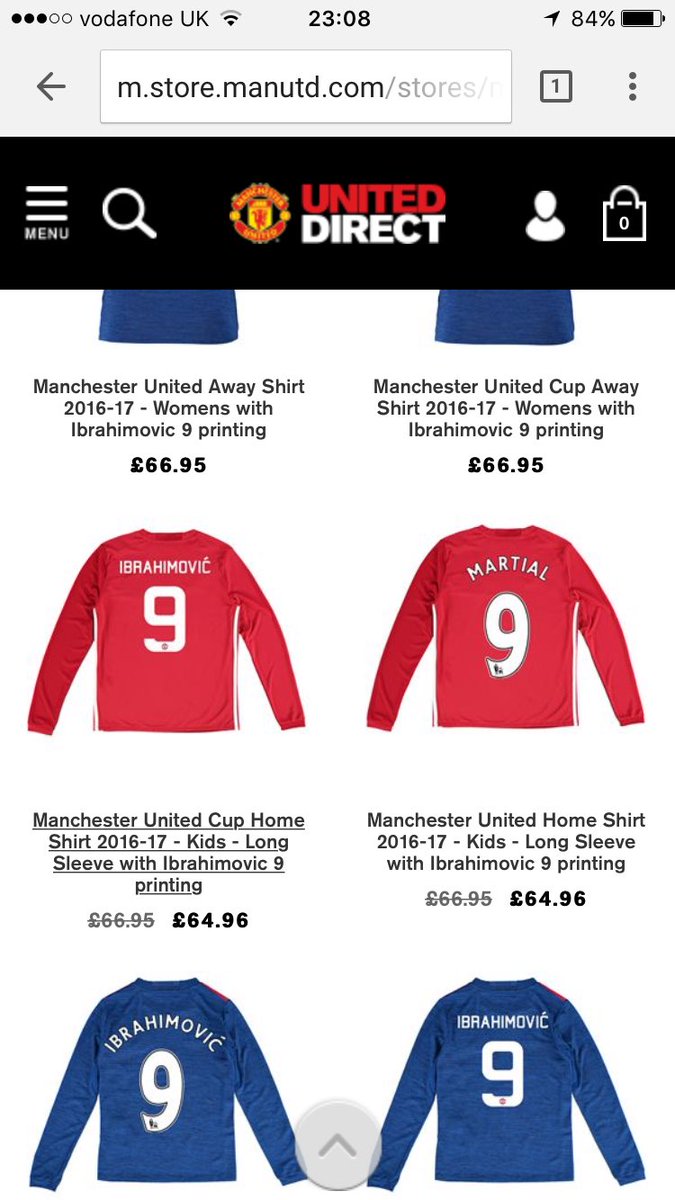 Geoffrey_46's tweet photo. @ManUtd huge error on the store website on the ZLATAN shirts it shows MARTIAL but states ZLATAN shirt below it 👌 https://t.co/clxAhA00Q3