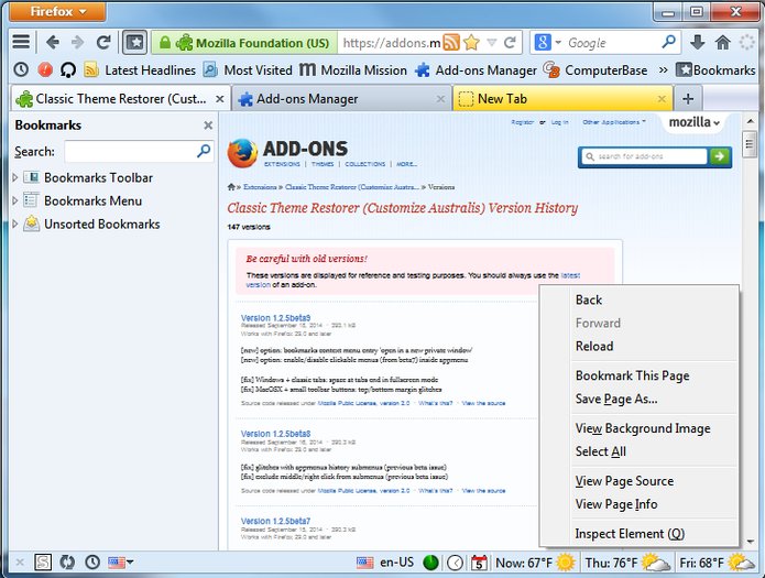 GeekOnTheLoose's tweet photo. Classic Theme Restorer for Firefox 1.5.5.1-Restores old look of Firefox. https://t.co/MpKC8Y0BQh #Firefox #computi… https://t.co/bFH5GkJThw