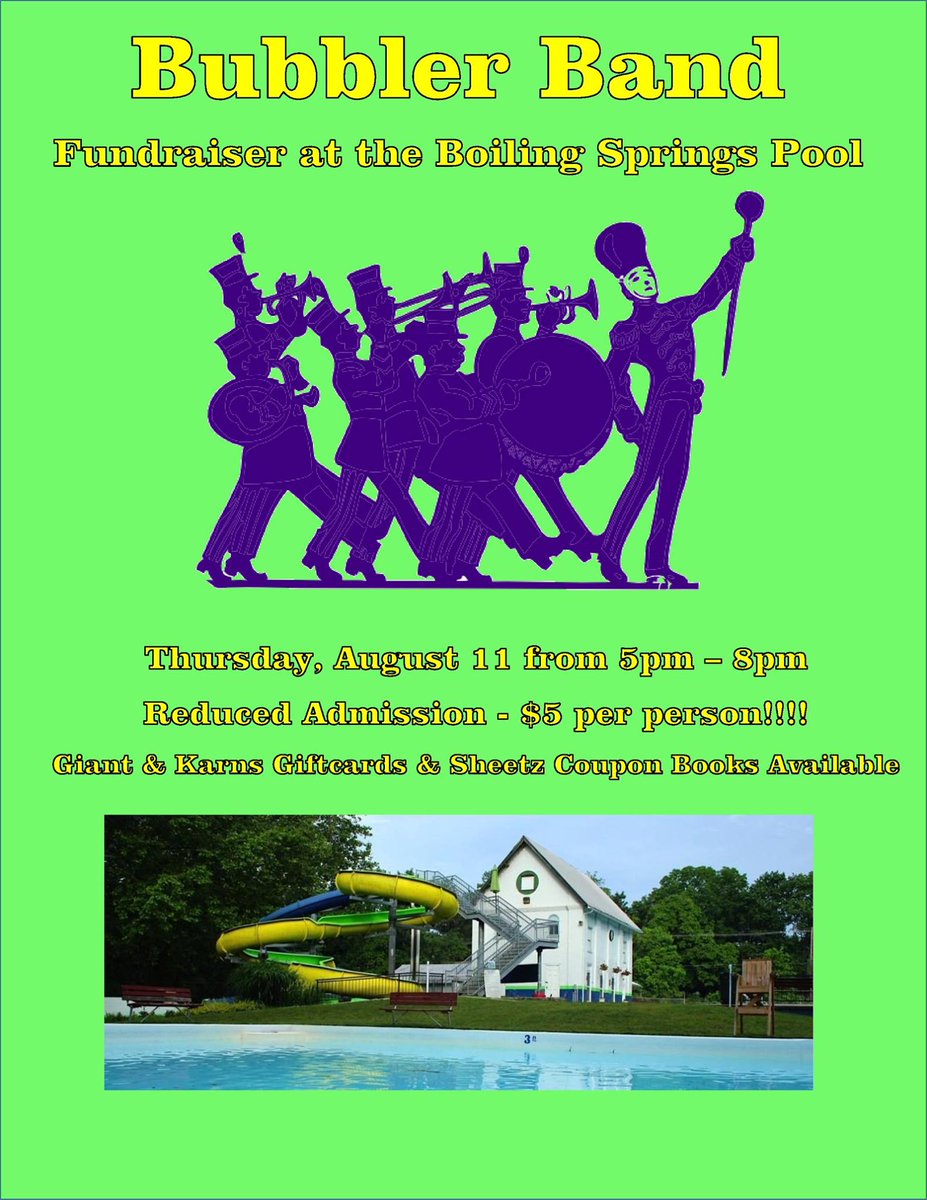 BubblerBand's tweet photo. #BubblerBand fundraiser at the BS Pool 8/11/16 5-8pm. Tell your friends. Show flyer for discount admission!!! https://t.co/ztkFha9Laq