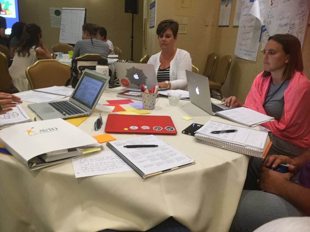 TeacherSCharles's tweet photo. Potter's Site team ROCKS! Getting our plan together for our school and Ss! #AVIDSI2016 #PotterJrHigh #FUESD https://t.co/c1Xq6rMkiH