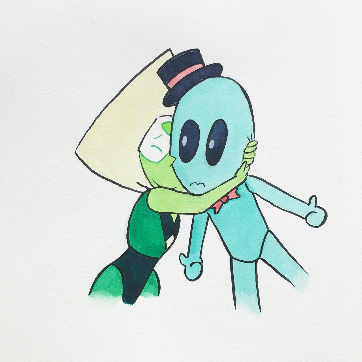 TheArtLabTX's tweet photo. #Peridot #StevenUniverse #watercolor #TooShortToRide https://t.co/QUnQQScJpb https://t.co/ULRDKFmedS