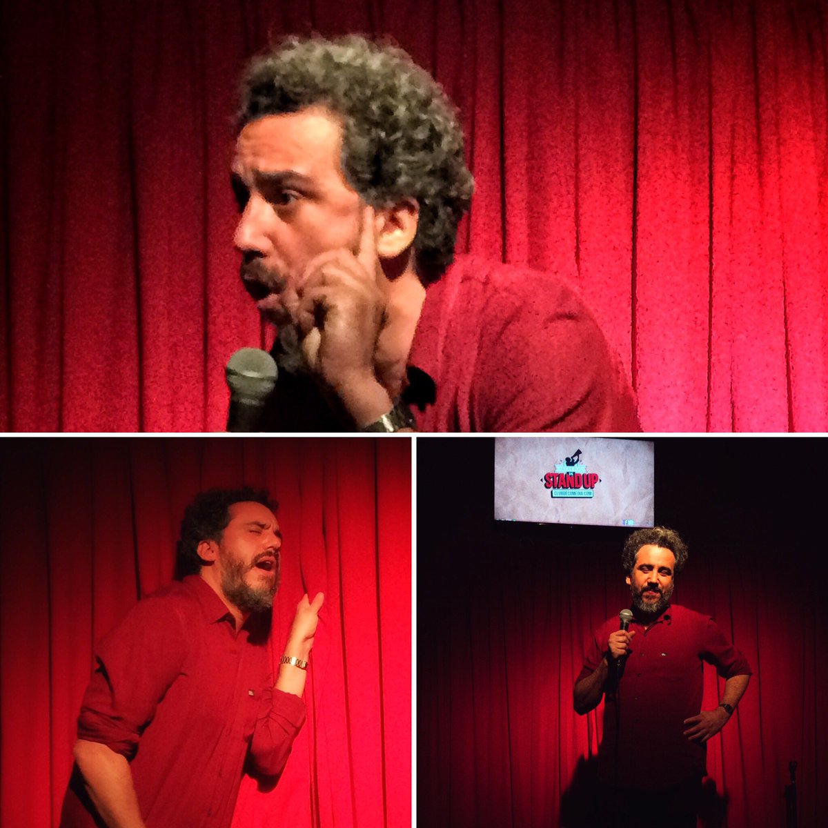 emunizok's tweet image. @seguimeaca en llamas en #MessBar @clubdecomedia Martes de debutantes. La nueva comedia no para!