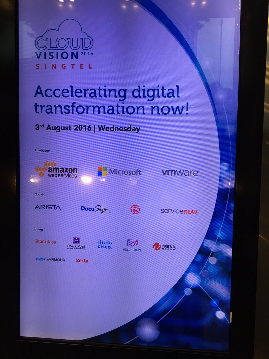 sandipgupta1's tweet image. Excited to host singtel @cloudvision2016 at suntec convention center