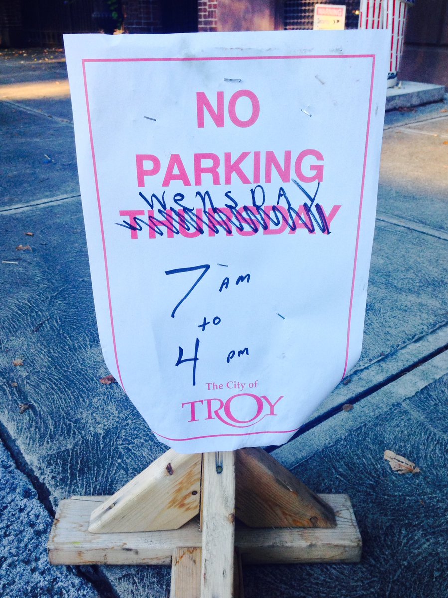 There must be an 8th day of the week. #Troy #cityoftroy #parkingviolations #wensday