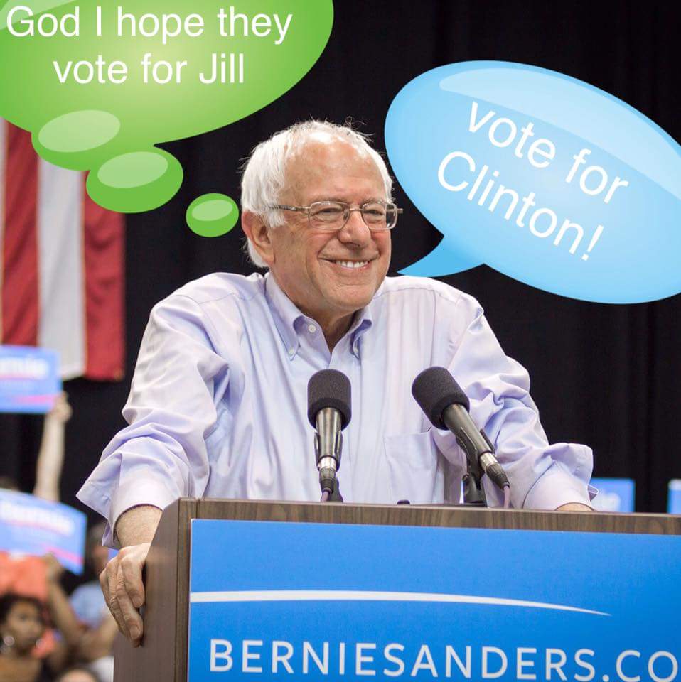 PDX_For_Bernie's tweet photo. #Vote #JillStein2016 it's what Bernie really wants deep down.

#Demexit #NeverHillary #JillNotHill #UniteBlue https://t.co/ismeLCnSby