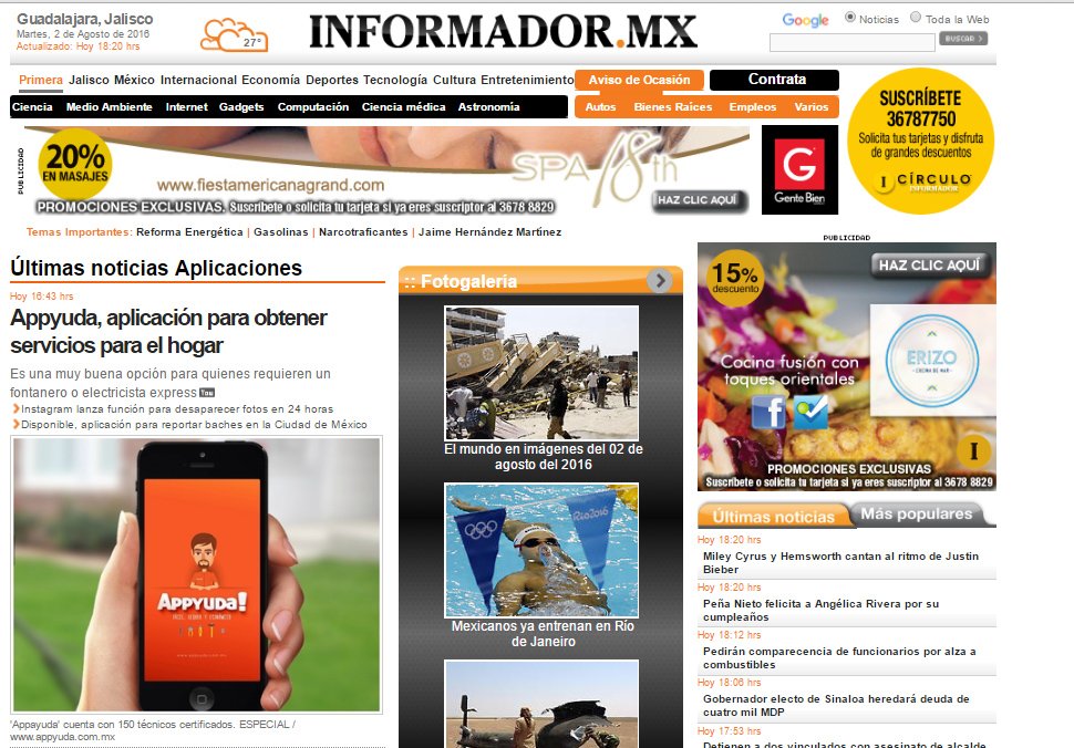 appyuda's tweet photo. Muy agradecidos con @informador por la distinción de publicarnos el día de hoy. Descarga #appyuda https://t.co/LwL3NuACLt