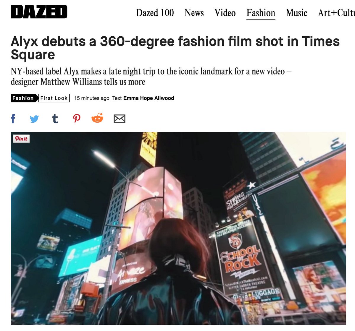 alyxstudio's tweet image. ALYX 360 fashion film now live on @Dazed 
Watch in YouTube app for full experience 

bit.ly/2awgo8s