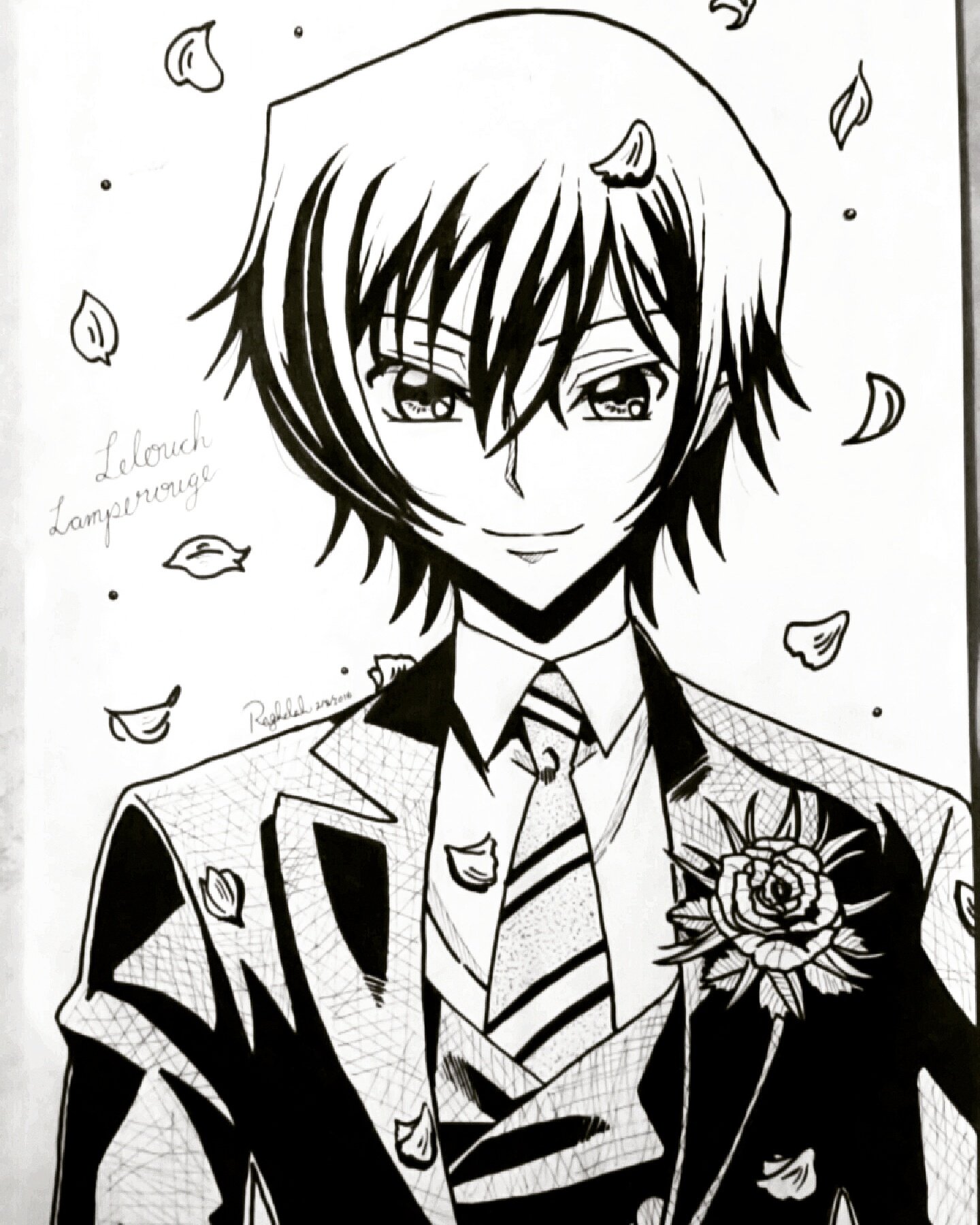 lelouch  Code geass, Anime monochrome, Anime