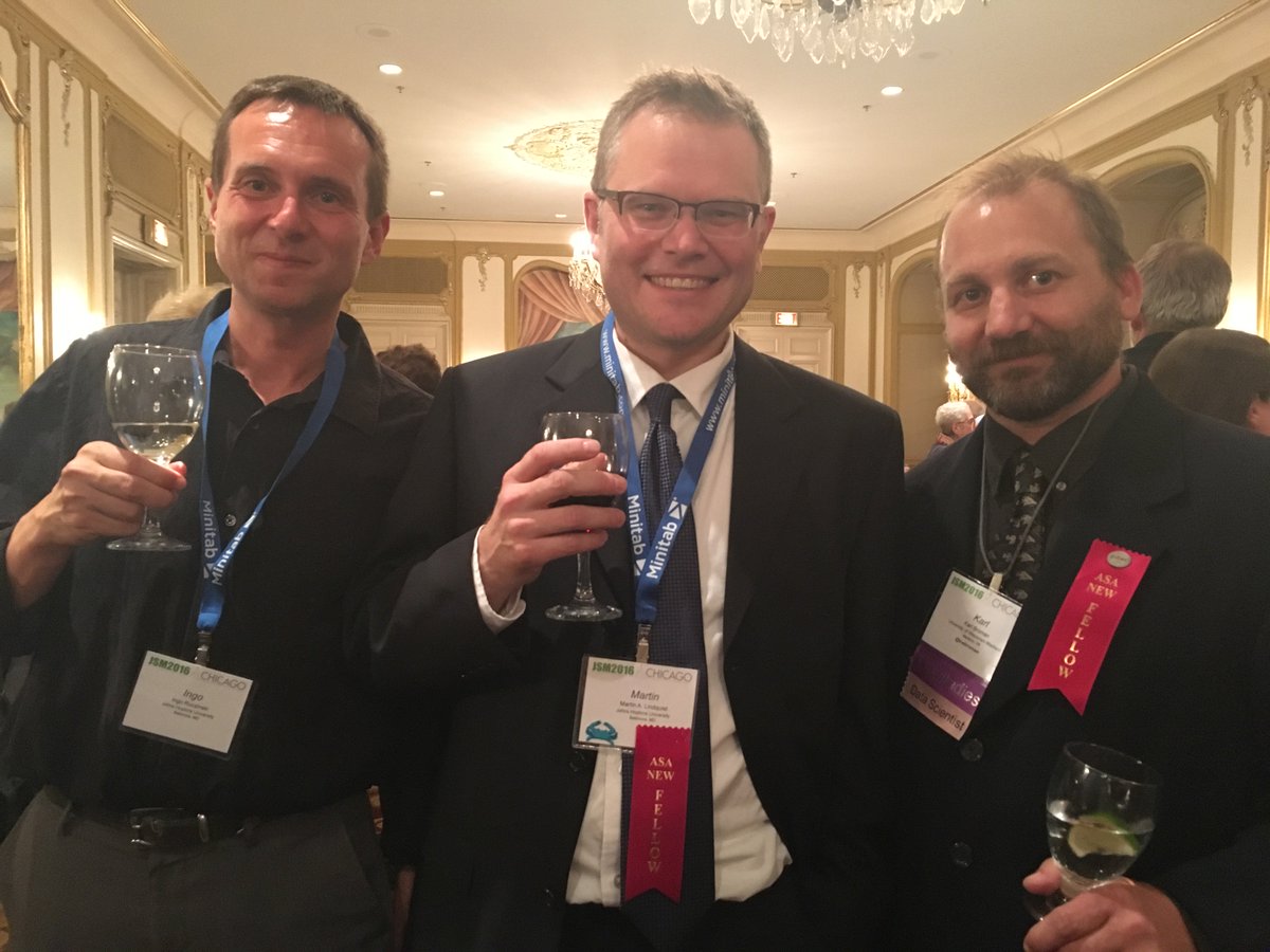 Ο χρήστης Karl Broman στο Twitter: "With new ASA fellows Ingo Ruczinski  &amp; Martin Lindquist #JSM2016 https://t.co/H328DoykrS" / Twitter