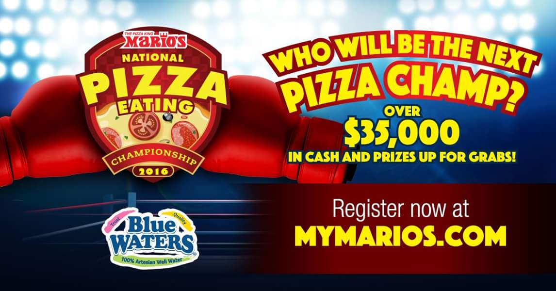 mymarios's tweet photo. #MyMarios #NPE2016 #NationalPizzaEatingChampionship https://t.co/vxNWKc1Doc