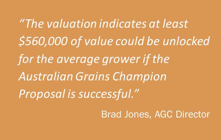 AusGrainsChamp's tweet photo. @patersonsSec $2.56b valuation of CBH gives growers a better understanding of the potential value of our proposal. https://t.co/P1E1c2GCyq