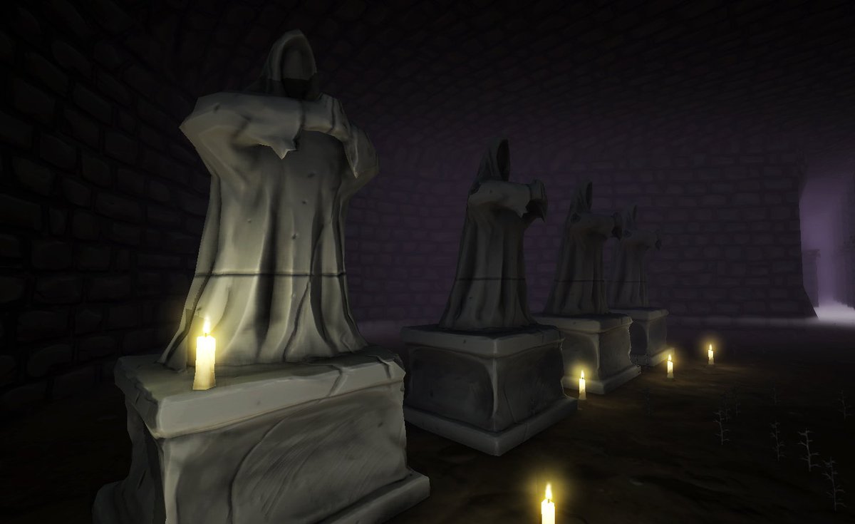 CrimsonKeep's tweet image. Spoopy statues for the crypt #indiedev #gamedev #unity3d #gameart